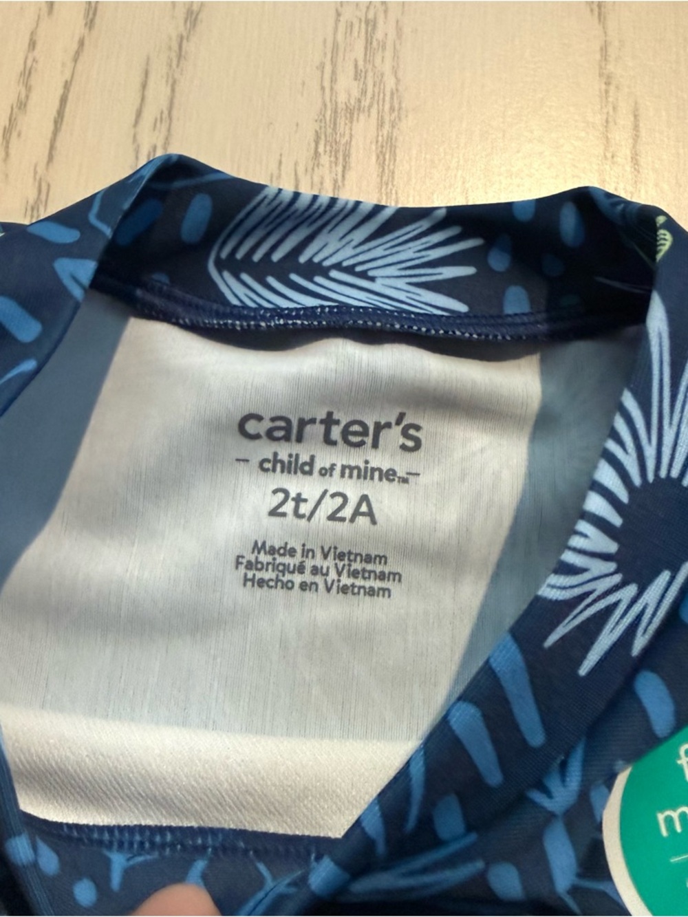 Carter’s Toddler Girl 2T‎ Tropical Fish Rash Guard Swim Set 2PC NWT - Picture 4 of 10